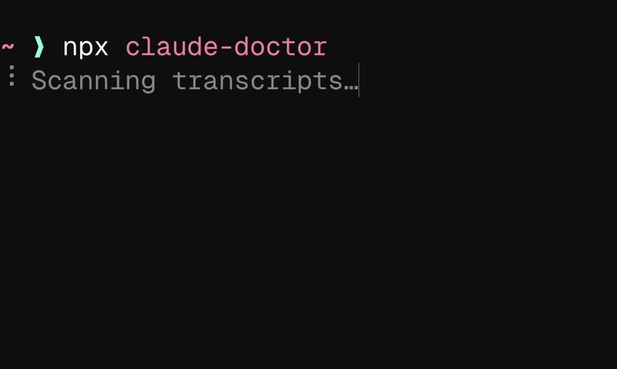 npx claude-doctor