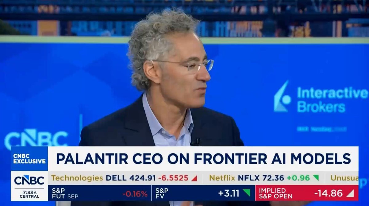 Alex Karp, a Palantir CEO-ja a CNBC-n a frontier AI-modellekről
