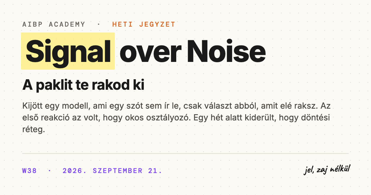 Signal over Noise, W38: A paklit te rakod ki