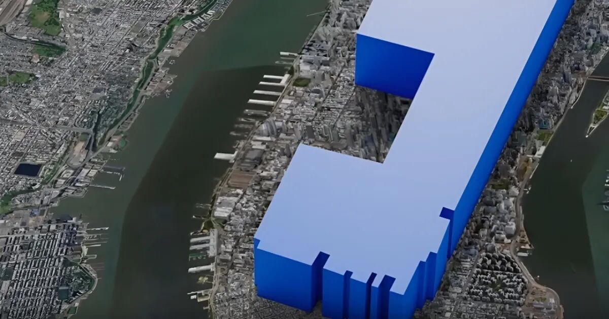 A Stargate-szintű AI-datacenter mérete Manhattan rajzára vetítve